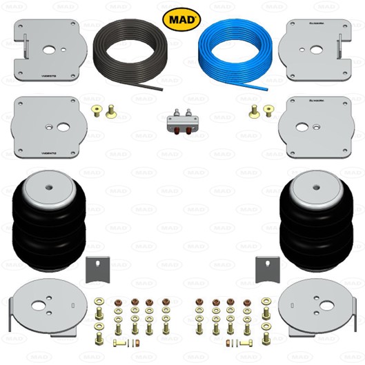 Luchtvering set Achteras voor Volkswagen Amarok