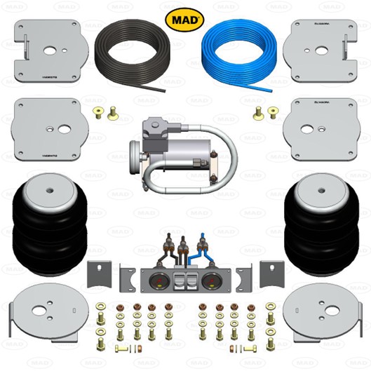 Luchtvering set Achteras voor Volkswagen Amarok