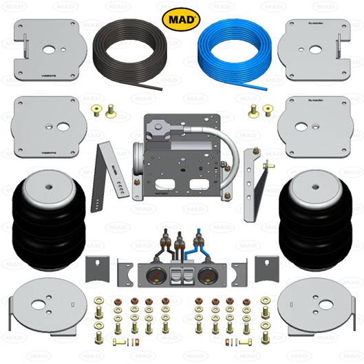Luchtvering set Achteras voor Volkswagen Amarok