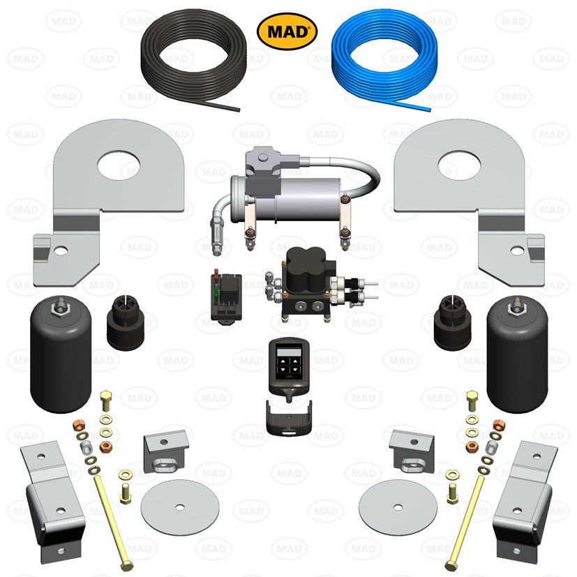 Luchtvering set Achteras voor Volkswagen Transporter