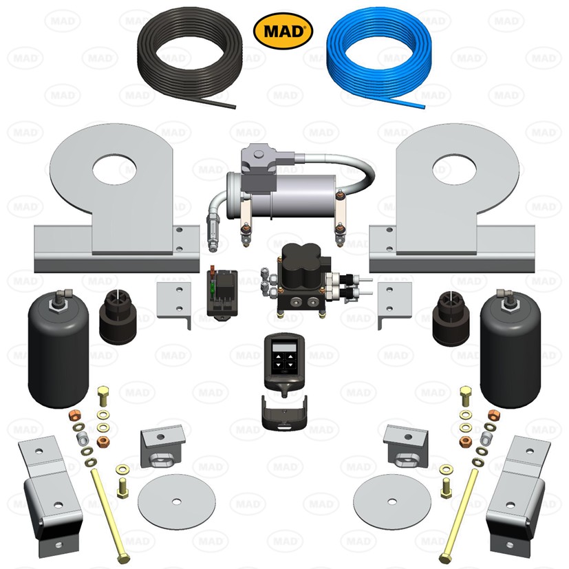Luchtvering set Achteras voor Volkswagen Transporter