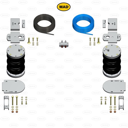Luchtvering set Achteras voor Volkswagen Amarok