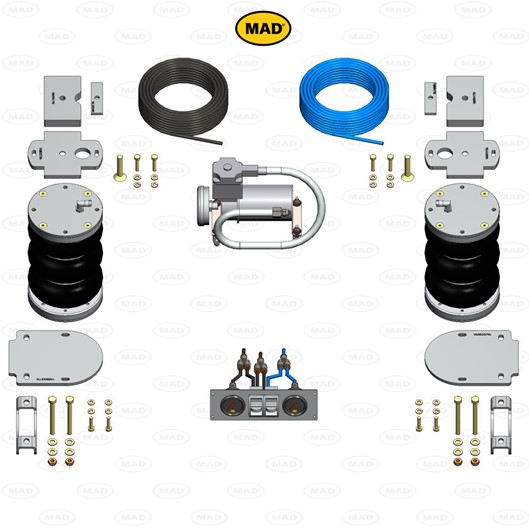 Luchtvering set Achteras voor Volkswagen Amarok