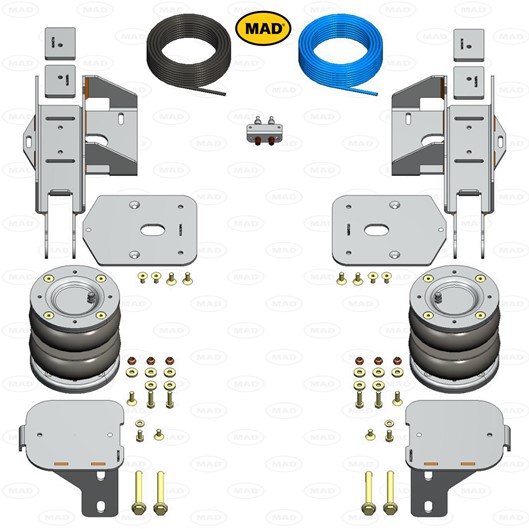 Luchtvering set Achteras voor Volkswagen Crafter