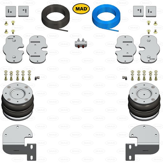 Luchtvering set Achteras voor Volkswagen Crafter