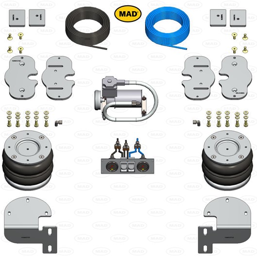 Luchtvering set Achteras voor Volkswagen Crafter