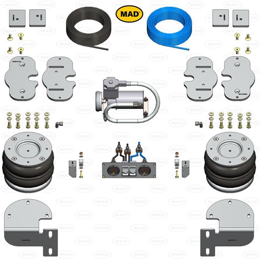 Luchtvering set Achteras voor Volkswagen Crafter