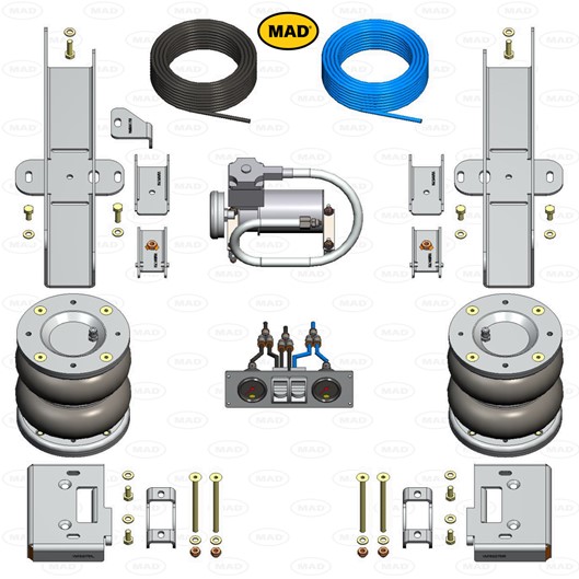 Luchtvering set Achteras voor Volkswagen LT