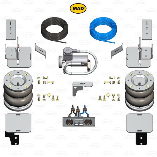 Luchtvering set Achteras voor Volkswagen LT