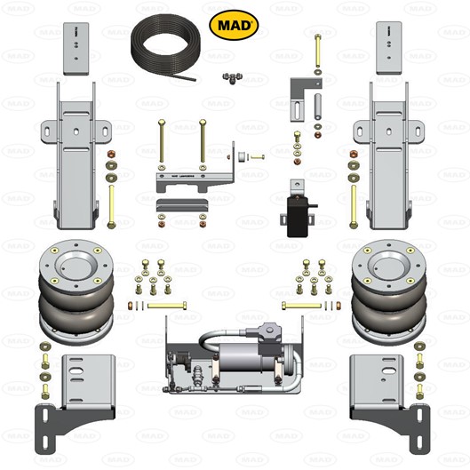 Luchtvering set Achteras voor Volkswagen Crafter