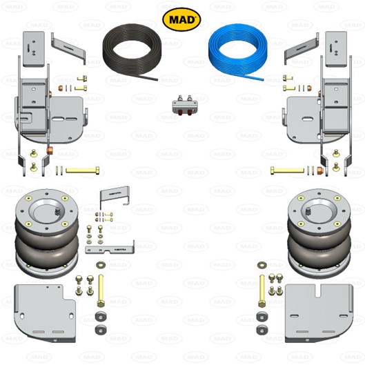 Luchtvering set Achteras voor Volkswagen Crafter
