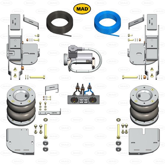 Luchtvering set Achteras voor Volkswagen Crafter