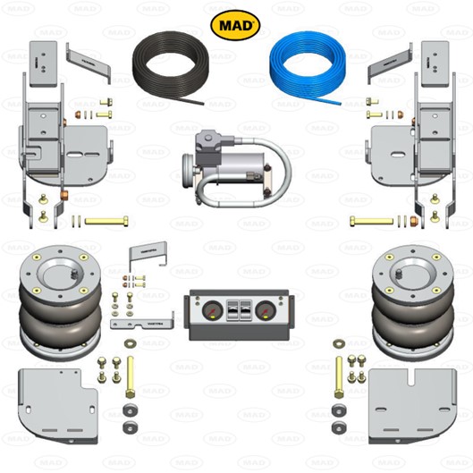 Luchtvering set Achteras voor Volkswagen Crafter