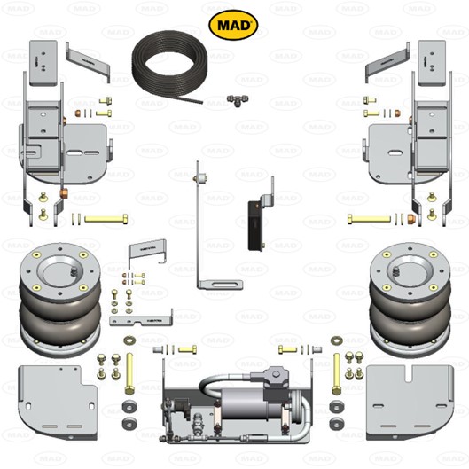 Luchtvering set Achteras voor Volkswagen Crafter